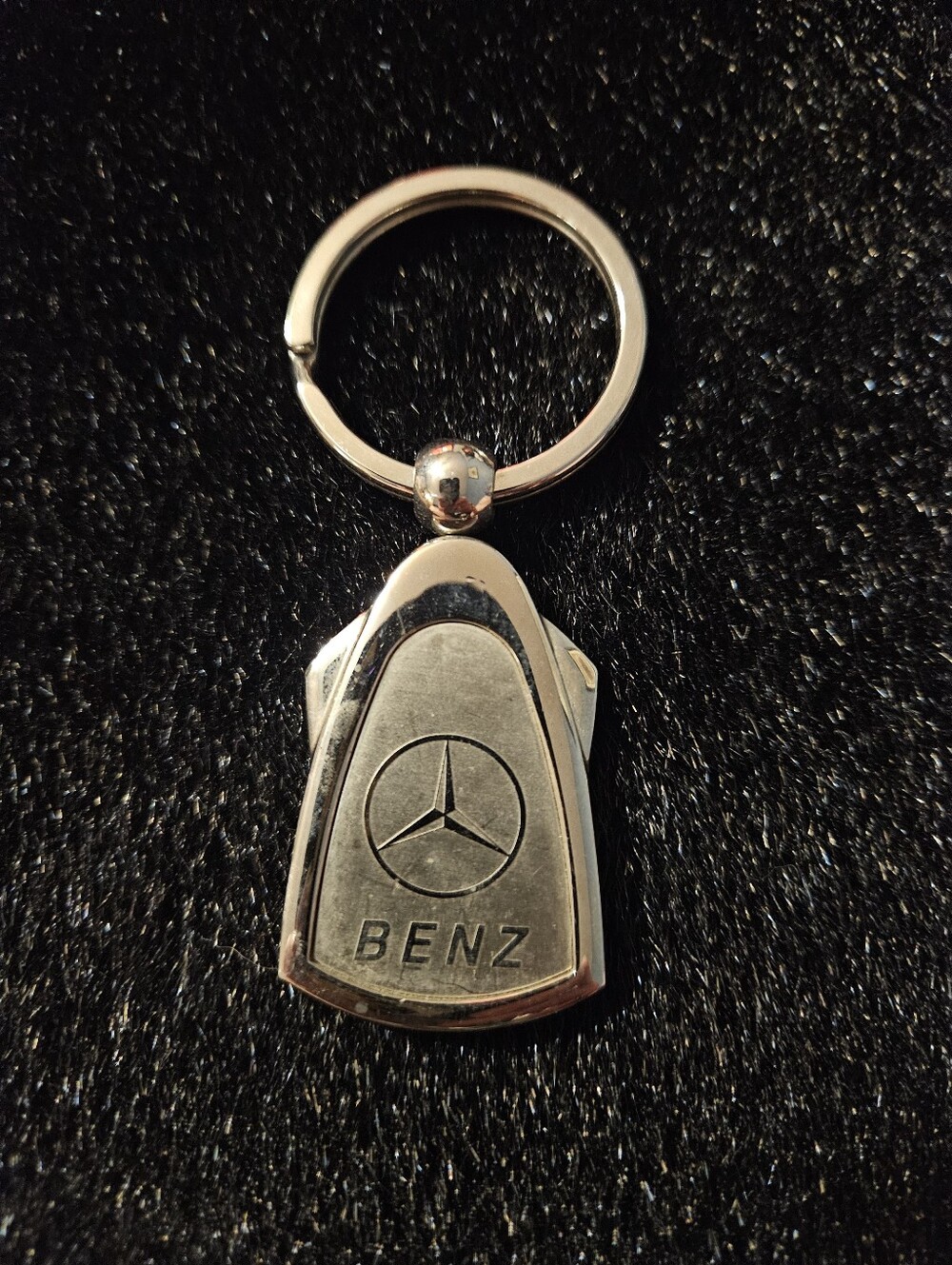 Silver Logo Mercedes-Benz Keychain - Men's Accessory